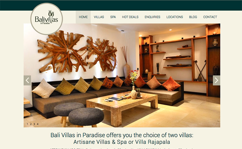 bali web design : Bali Villas in Paradise 