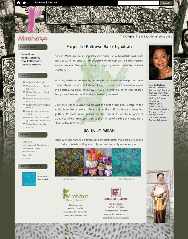 bali web design : Batik By Mirah 