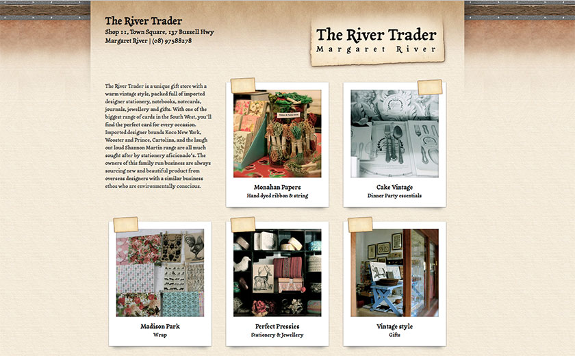 bali web design : The River Trader 