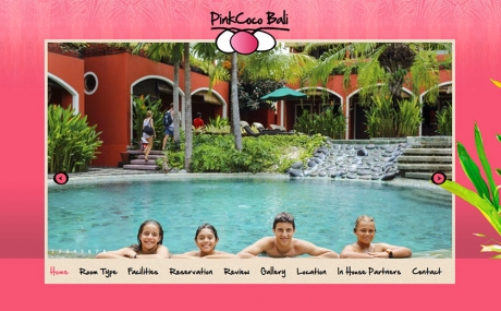 bali web design : pinkcoco : surf-accomodation-pink-coco